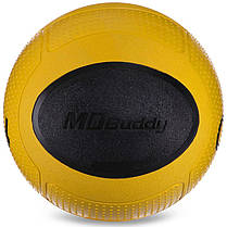 М'яч медичний медбол Zelart Medicine Ball FI-2620-4 4кг жовтий-чорний Код FI-2620-4, фото 3