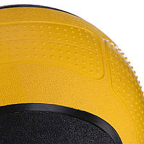 М'яч медичний медбол Zelart Medicine Ball FI-2620-4 4кг жовтий-чорний Код FI-2620-4, фото 4