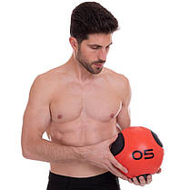 М'яч медичний медбол Zelart Medicine Ball FI-2620-5 5кг червоний-чорний Код FI-2620-5, фото 6