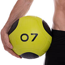 М'яч медичний медбол Zelart Medicine Ball FI-2620-7 7кг зелений-чорний Код FI-2620-7, фото 5