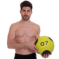 М'яч медичний медбол Zelart Medicine Ball FI-2620-7 7кг зелений-чорний Код FI-2620-7, фото 6
