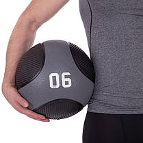 М'яч медичний медбол Zelart Medicine Ball FI-2824-6 6кг чорний Код FI-2824-6, фото 4