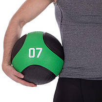 М'яч медичний медбол Zelart Medicine Ball FI-2824-7 7кг чорний Код FI-2824-7, фото 4