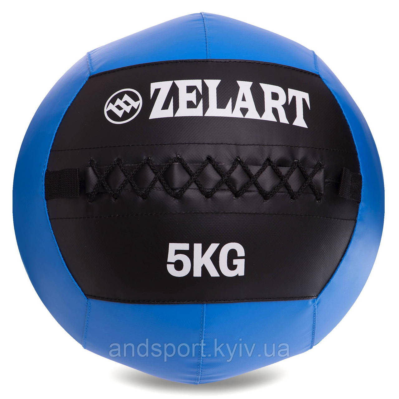 М'яч набивний для кросфіту волбол WALL BALL Zelart FI-5168-5 5кг чорний-синій Код FI-5168-5
