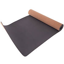 Килимок для йоги корковий каучуковий ZELART FI-7212 183x61x0,5см кольори в асортименті Код FI-7212, фото 3