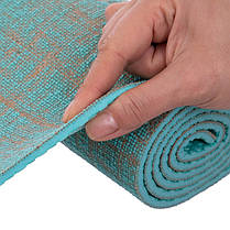 Килимок для йоги Джутовий (Yoga mat) SP-Sport FI-2441 розмір 185x62x0,6см кольори в асортименті Код FI-2441, фото 5