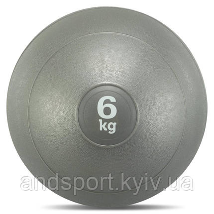 М'яч медичний слембол для кросфіту Record SLAM BALL FI-5165-6 6к сірий Код FI-5165-6, фото 1