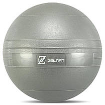М'яч медичний слембол для кросфіту Record SLAM BALL FI-5165-6 6к сірий Код FI-5165-6, фото 3