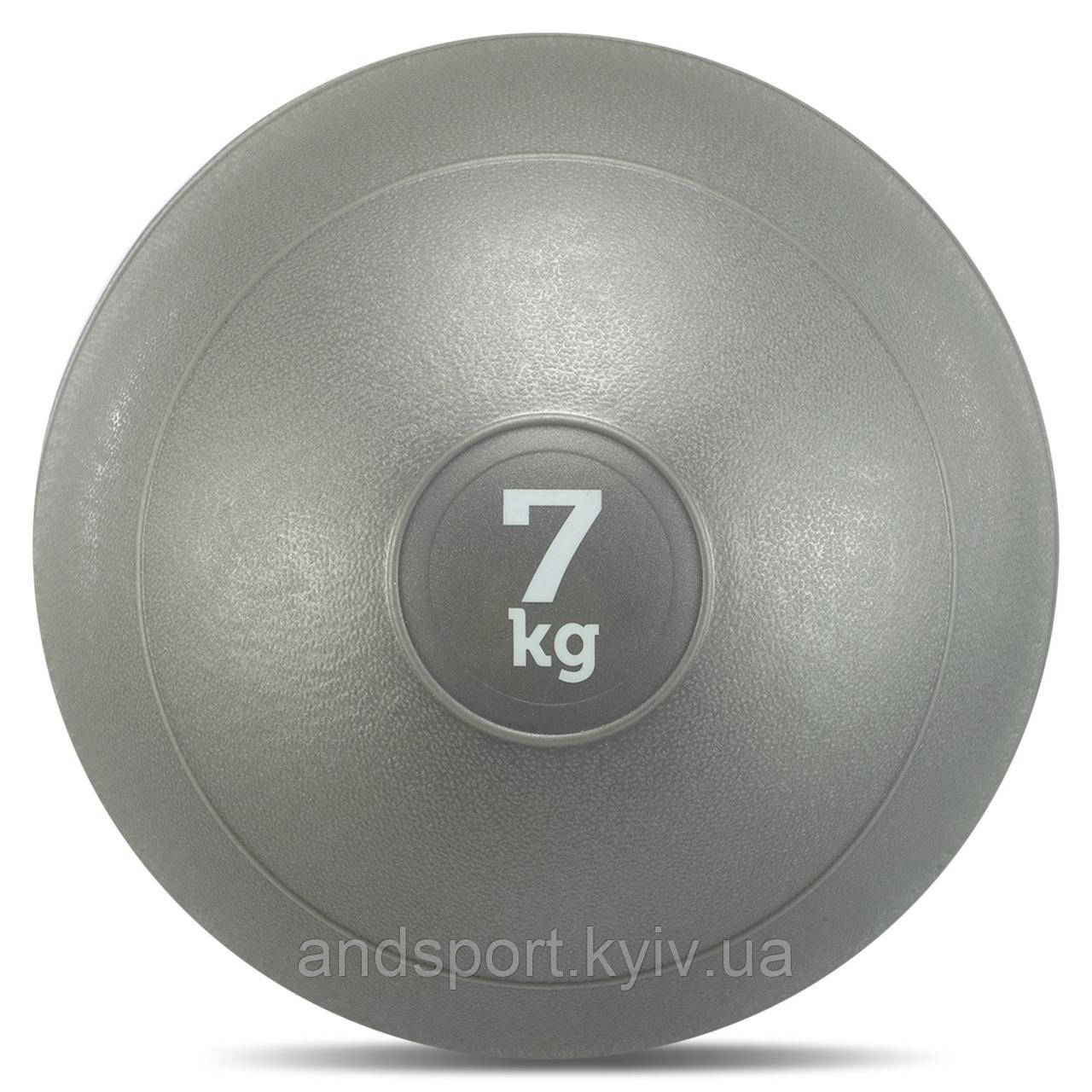 М'яч медичний слембол для кросфіту Record SLAM BALL FI-5165-7 7кг сірий Код FI-5165-7