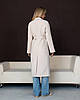 Пісочне кашемірове однобортне тепле якісне довге зимове пальто, фото 4