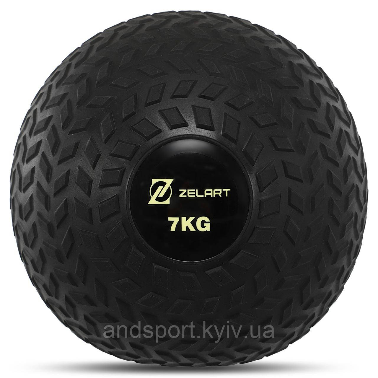 М'яч медичний слембол для кросфіту Record SLAM BALL FI-5729-7 7кг чорний Код FI-5729-7
