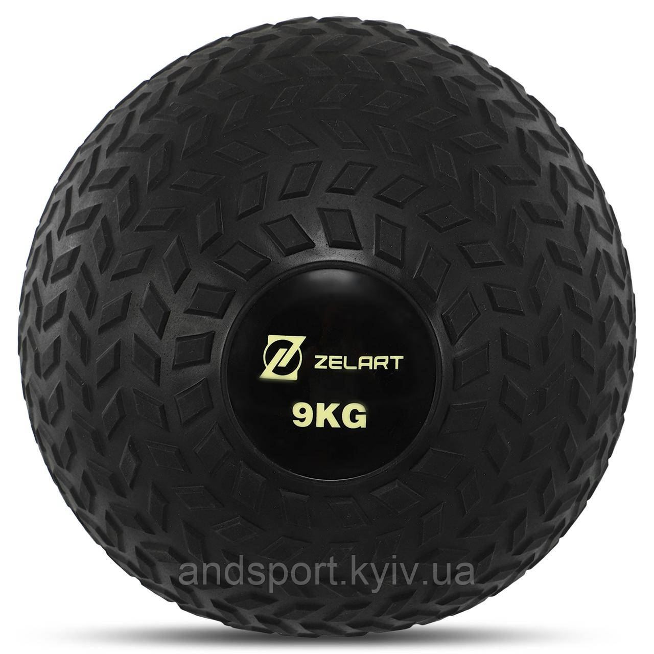 М'яч медичний слембол для кросфіту Record SLAM BALL FI-5729-9 9кг чорний Код FI-5729-9
