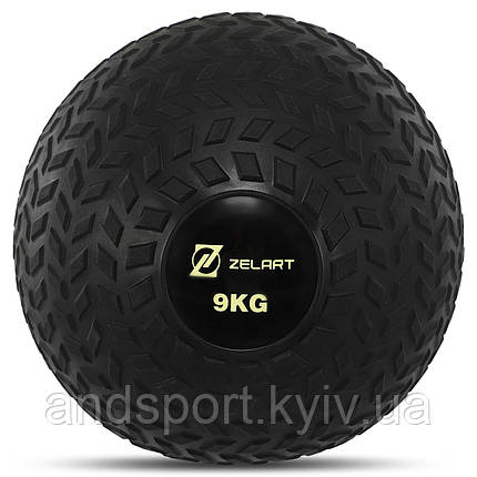 М'яч медичний слембол для кросфіту Record SLAM BALL FI-5729-9 9кг чорний Код FI-5729-9, фото 1