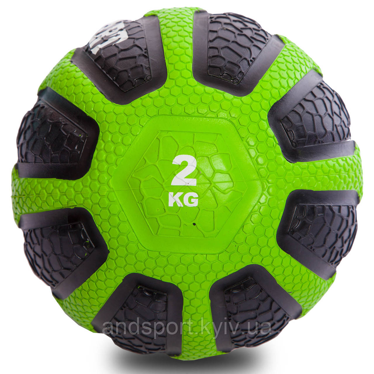 М'яч медичний медбол Zelart Medicine Ball FI-0898-2 2кг чорний-зелений Код FI-0898-2