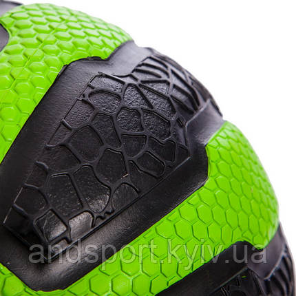 М'яч медичний медбол Zelart Medicine Ball FI-0898-2 2кг чорний-зелений Код FI-0898-2, фото 3