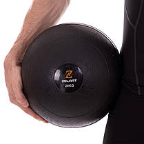 М'яч медичний слембол для кросфіту Zelart SLAM BALL FI-2672-20 20кг чорний Код FI-2672-20, фото 4