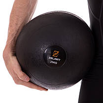 М'яч медичний слембол для кросфіту Zelart SLAM BALL FI-2672-25 25кг чорний Код FI-2672-25, фото 4