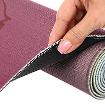 Килимок для йоги Джутовий (Yoga mat) Record FI-7157-4 розмір 183x61x0,3см принт Лотос Код FI-7157-4, фото 4