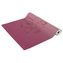 Килимок для йоги Джутовий (Yoga mat) Record FI-7157-4 розмір 183x61x0,3см принт Лотос Код FI-7157-4, фото 5
