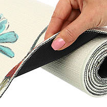 Килимок для йоги Джутовий (Yoga mat) Record FI-7157-2 розмір 183x61x0,3см з квітковим принтом Код FI-7157-2, фото 4