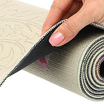 Килимок для йоги Джутовий (Yoga mat) Record FI-7157-7 розмір 183x61x0,3см принт Сакура Код FI-7157-7, фото 3