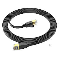 Кабель мережевий Ethernet Hoco US07 RJ-45 CAT6 Gigabit 3m (Чорний)