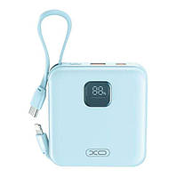 Зовнішній акумулятор Power Bank XO PR235 22.5 W with built-in cables 10000 mAh, синій