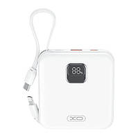 Зовнішній акумулятор Power Bank XO PR235 22.5 W with built-in cables 10000 mAh, білий