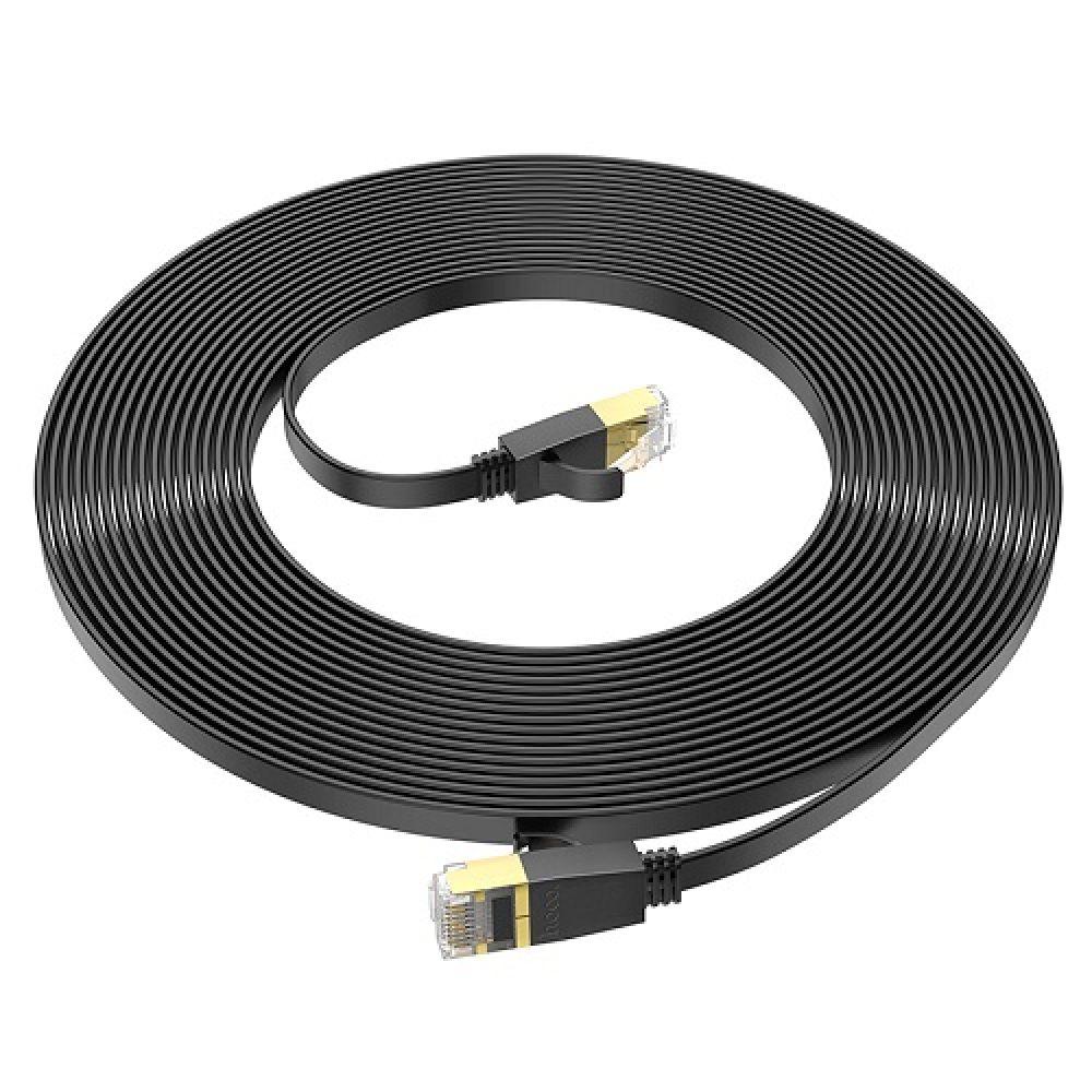 Кабель мережевий Ethernet Hoco US07 RJ-45 CAT6 Gigabit 10m (Чорний)