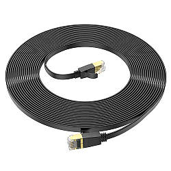 Кабель мережевий Ethernet Hoco US07 RJ-45 CAT6 Gigabit 10m (Чорний)