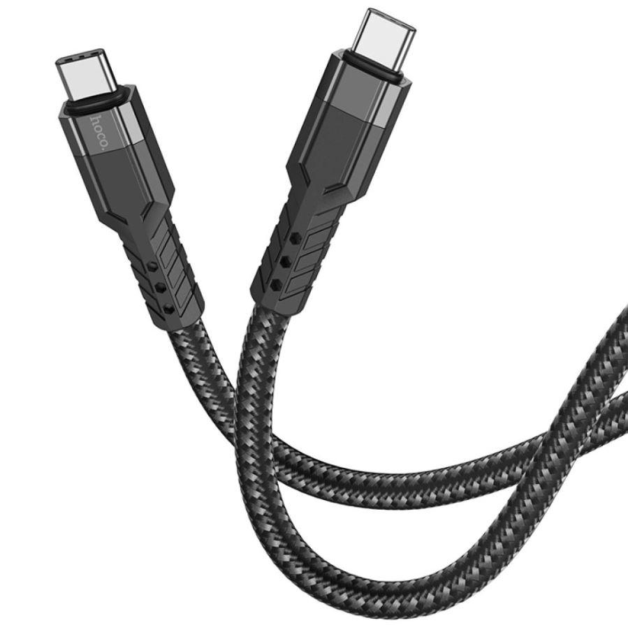 Кабель USB Hoco U110 60W Type-C to Type-C 1.2m (Чорний)