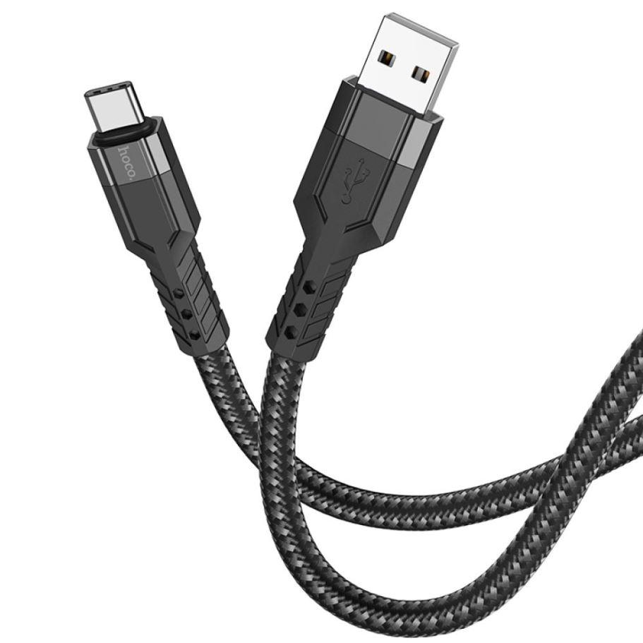 Кабель USB Hoco U110 Type-C 1.2m (Чорний)