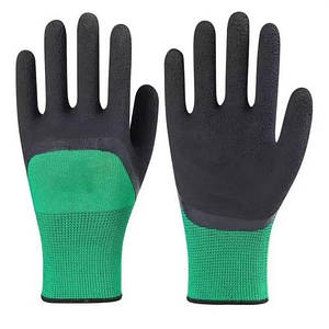 Рукавички синтетичні зелені зі спіненим латексним покриттям F2030 1/12/240