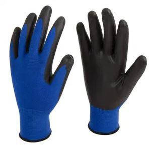 Рукавички синтетичні сині з латексним покриттям L2029 1/12/240