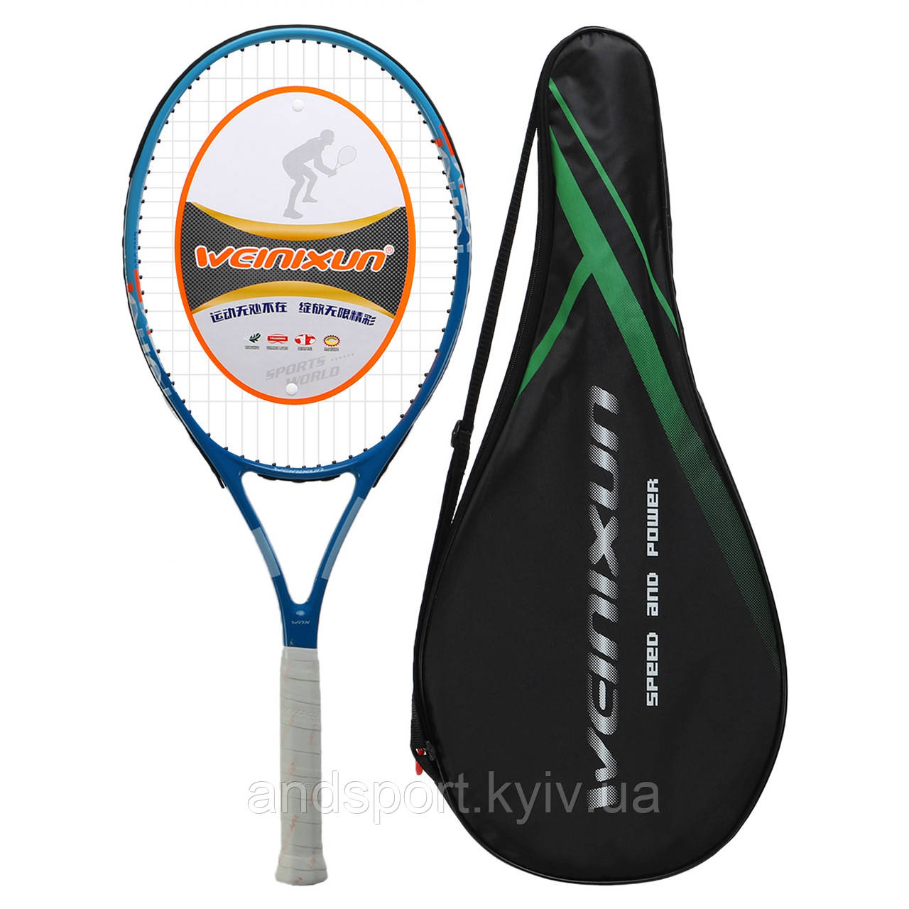 Ракетка для великого тенісу 27' WEINIXUN PRO-700B синій-білий Код PRO-700B