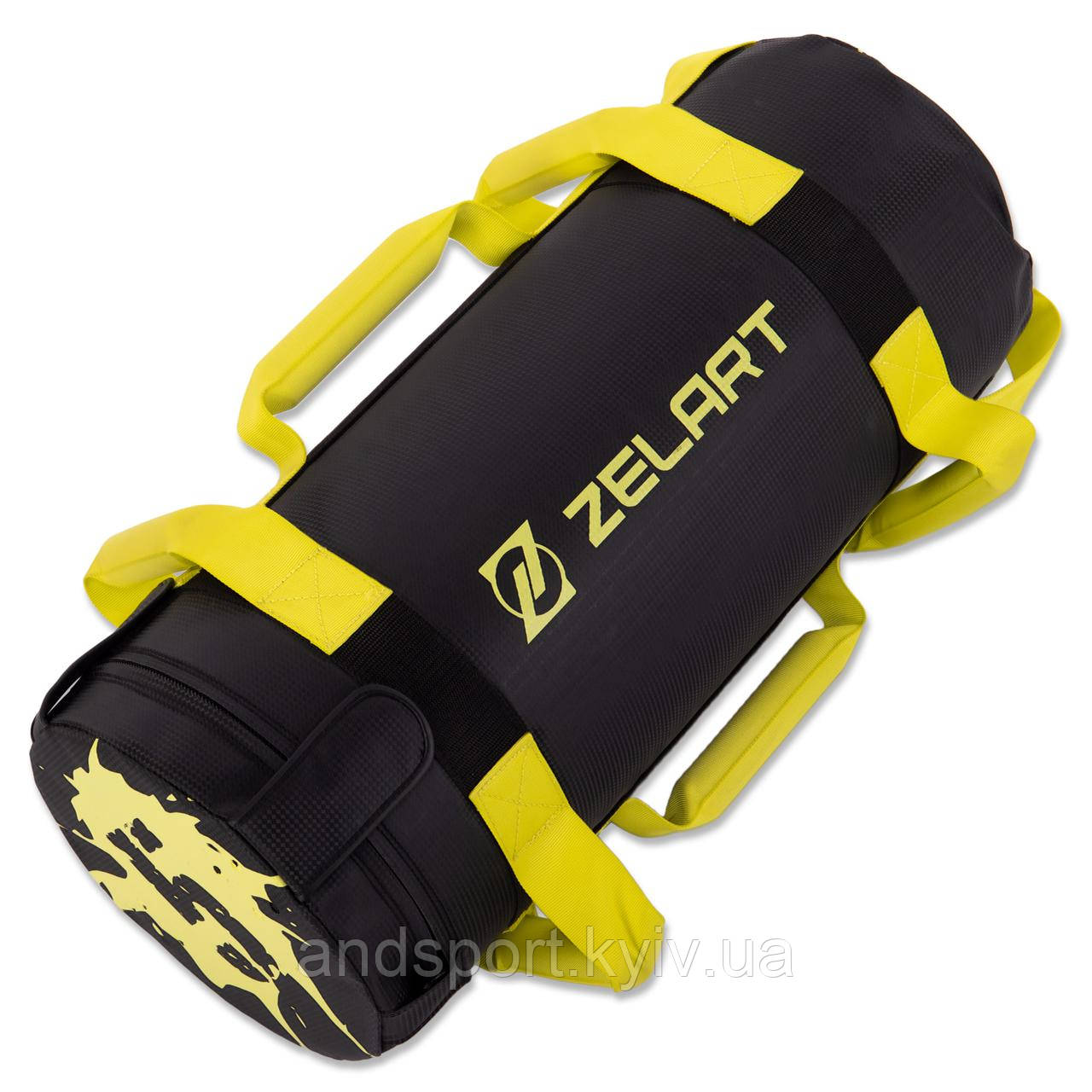Мішок обтяжувач для функціонального тренінгу Power Bag Zelart TA-7825-5 5кг чорний-жовтий Код TA-7825-5