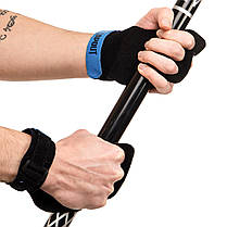 Накладки атлетичні Грипад для WorkOut з напульсником TAPOUT SB168600 розмір S-XL чорний Код SB168600, фото 4