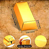 Коробка 15х5.5х3 см для подарунків золотий серпанок, фото 4