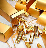 Коробка 15х5.5х3 см для подарунків золотий серпанок, фото 3