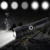 Потужний ручний акумуляторний ліхтарик з Zoom, до 1200м, 1500лм з USB, BL X71-P90 / Світлодіодний ліхтар, фото 4