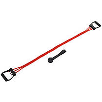 Еспандер трубчастий з ручками з дверним фіксатором SP-Sport Resistance Band 8021-30-170 30LB d-12мм l-170см, фото 5