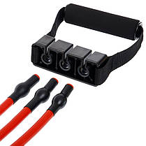 Еспандер трубчастий з ручками з дверним фіксатором SP-Sport Resistance Band 8021-30-170 30LB d-12мм l-170см, фото 6