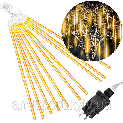 Гірлянда метеоритний дощ Springos 4 м 480 LED CL1212 Warm White, фото 1