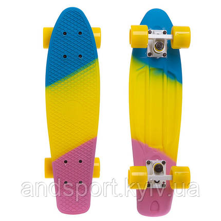 Пенні борд Penny Board круїзер пластиковий RUBBER SOFT 22' FISH SK-412-8 кольори в асортименті Код SK-412-8, фото 1