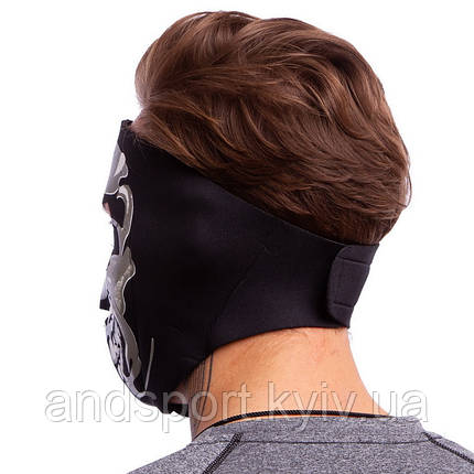 Маска лицьова вітрозахисна SP-Sport MS-4344-1 Chrome Skull чорний Код MS-4344-1, фото 3