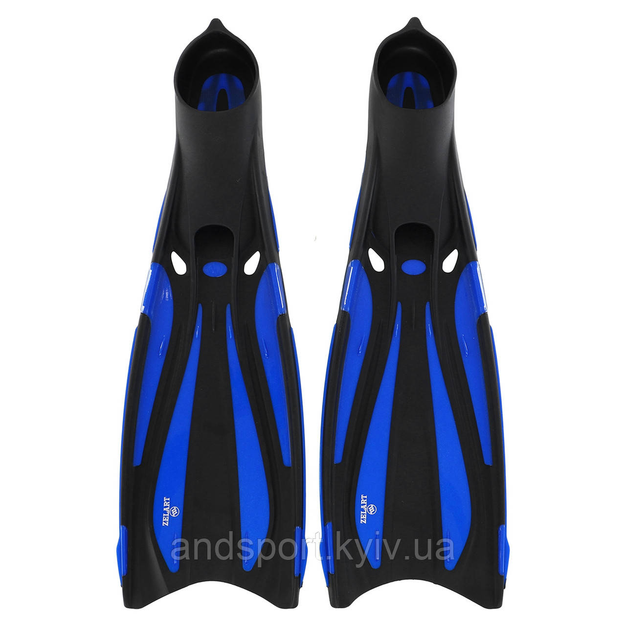 Ласти для дайвінгу із закритою п'ятою цільна калоша Zelart F09 розмір 38-43 синій Код F09