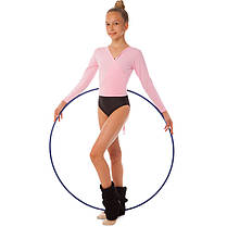 Кофта розігрівальна болеро для танців гімнастики та хореографії на запах з бавовни Zelart CO-9030 рост, фото 4