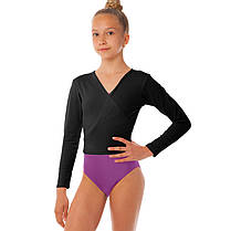 Кофта розігрівальна болеро для танців гімнастики та хореографії на запах з бавовни Zelart CO-9030 рост, фото 5