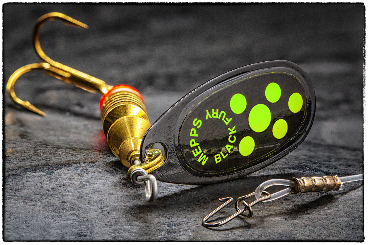 Блешня Mepps Black Fury №2 Black/Chartreuse, фото 1