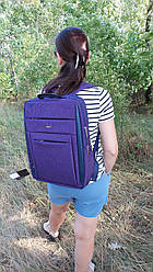 Рюкзак фіолетовий шкільний міський для ноутбука дівчинці у 6-11 клас на два відділення Dolly 387 30х40х16 см